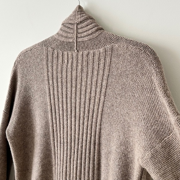 Ann Taylor LOFT Beige Shawl Collar Open Cardigan - Picture 13 of 16